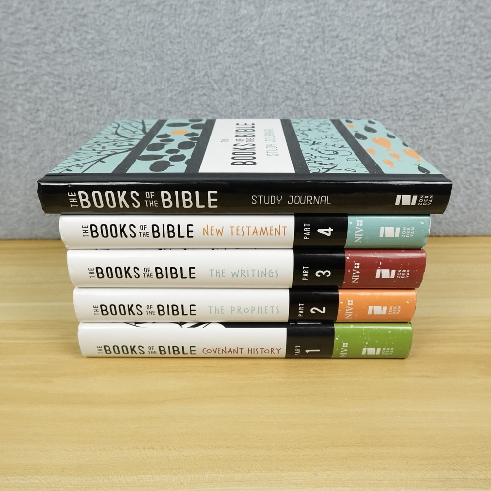NIV The Books of the Bible Complete Set 1-4 & Study Journal Zondervan Hardcover